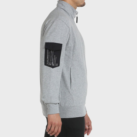 tienda de padel Madrid, tienda de padel online, tienda de padel españa, tienda de padel en linea, SUDADERA BULLPADEL BEADE GRIS 