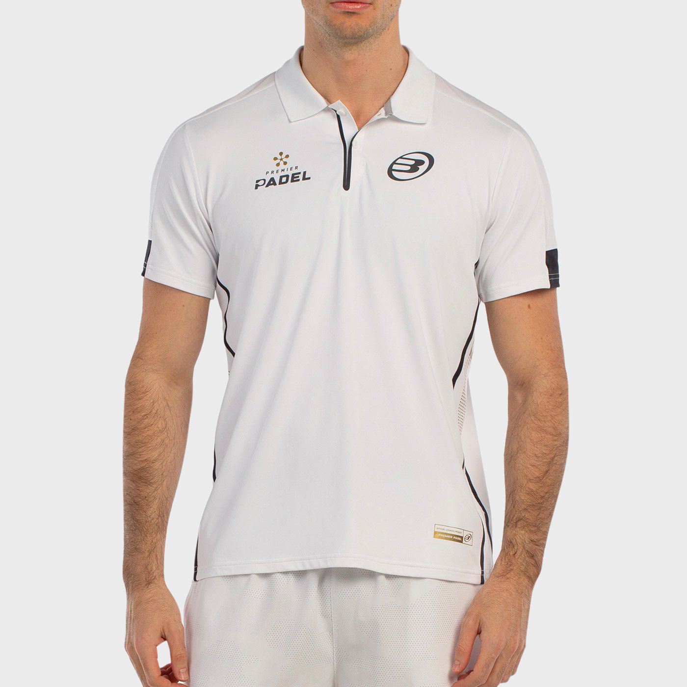 tienda de padel Madrid, tienda de padel online, tienda de padel españa, tienda de padel en linea, POLO BULLPADEL BOGUE BLANCO