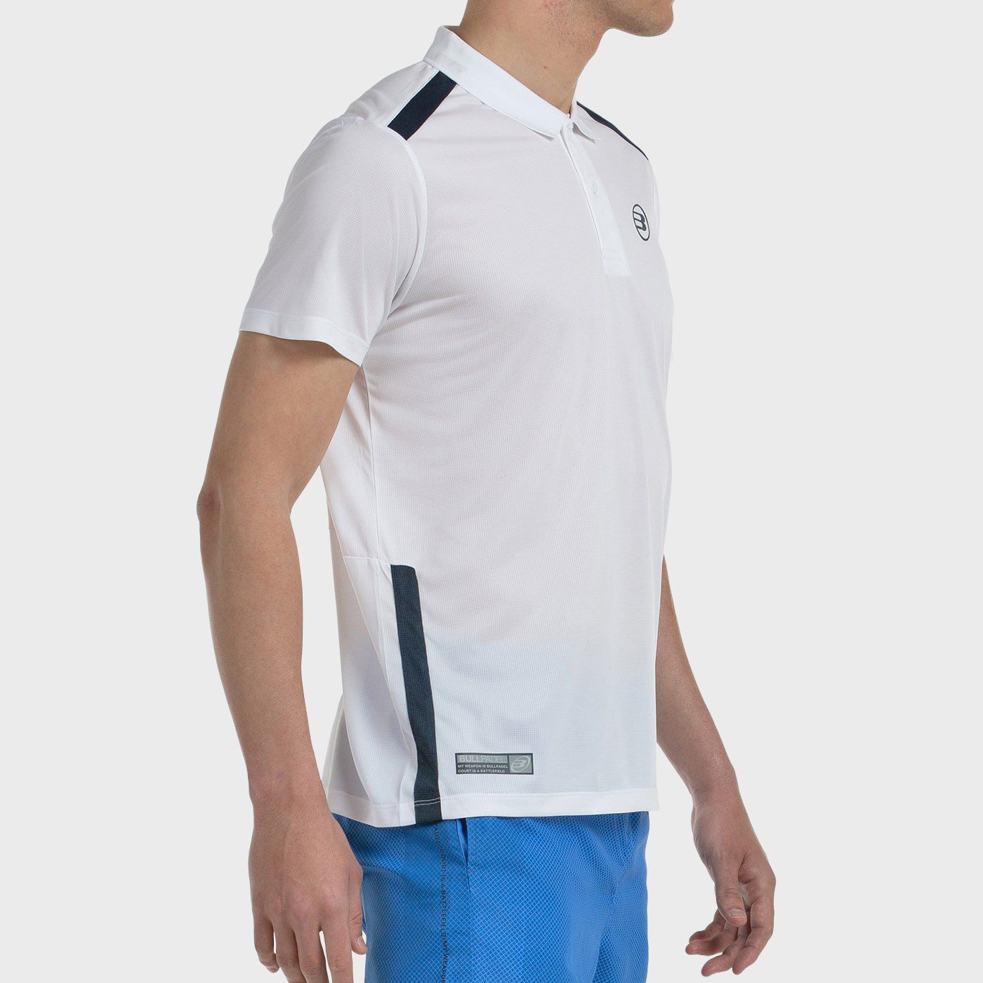 tienda de padel Madrid, tienda de padel online, tienda de padel españa, tienda de padel en linea, POLO BULLPADEL BALTO BLANCO