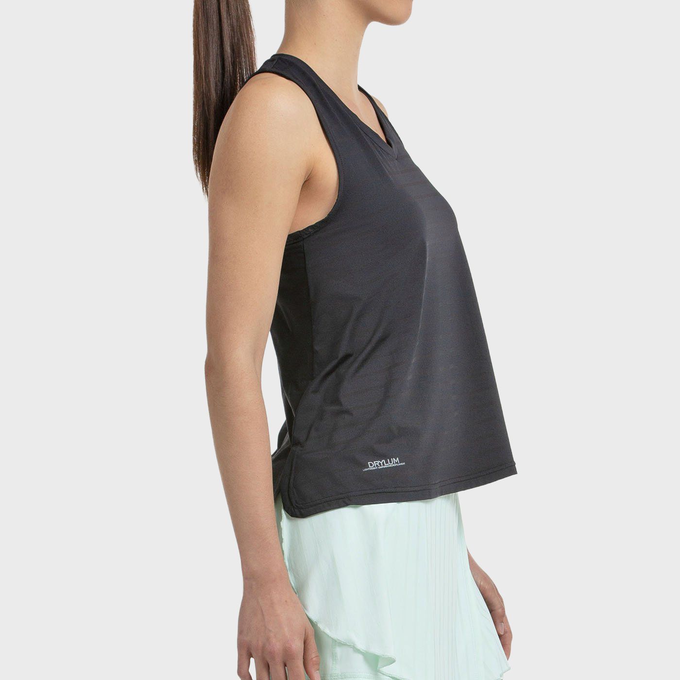 T-SHIRT BULLPADEL ADIES BLACK TWO-TONE FABRIC