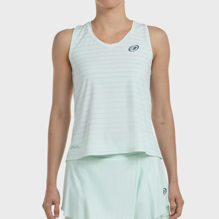 T-SHIRT BULLPADEL ADIES TISSU BICOLORE VERT D'EAU