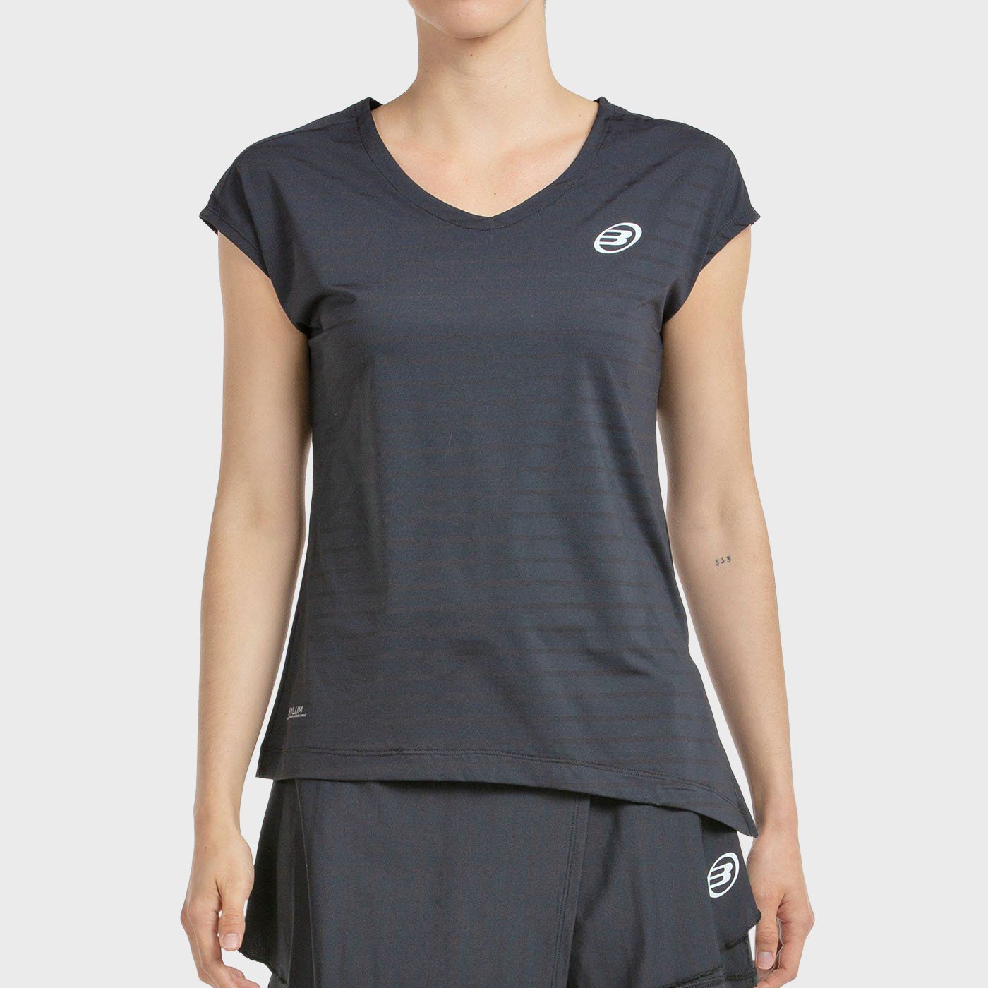 tienda de padel Madrid, tienda de padel online, tienda de padel españa, tienda de padel en linea, CAMISETA BULLPADEL ADOROS NEGR