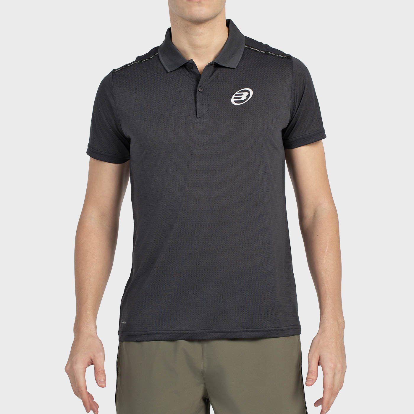 tienda de padel Madrid, tienda de padel online, tienda de padel españa, tienda de padel en linea, POLO BULLPADEL MIRAC NEGRO