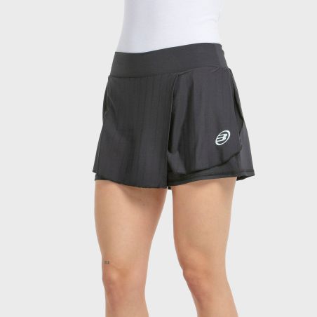 JUPE BULLPADEL ADRAR NOIRE TISSU BICOLORE