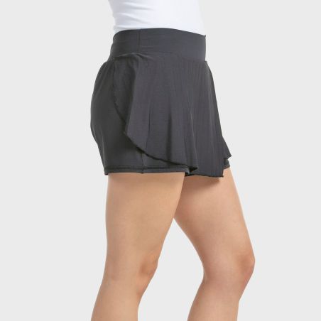 SKIRT BULLPADEL ADRAR BLACK TWO-TONE FABRIC