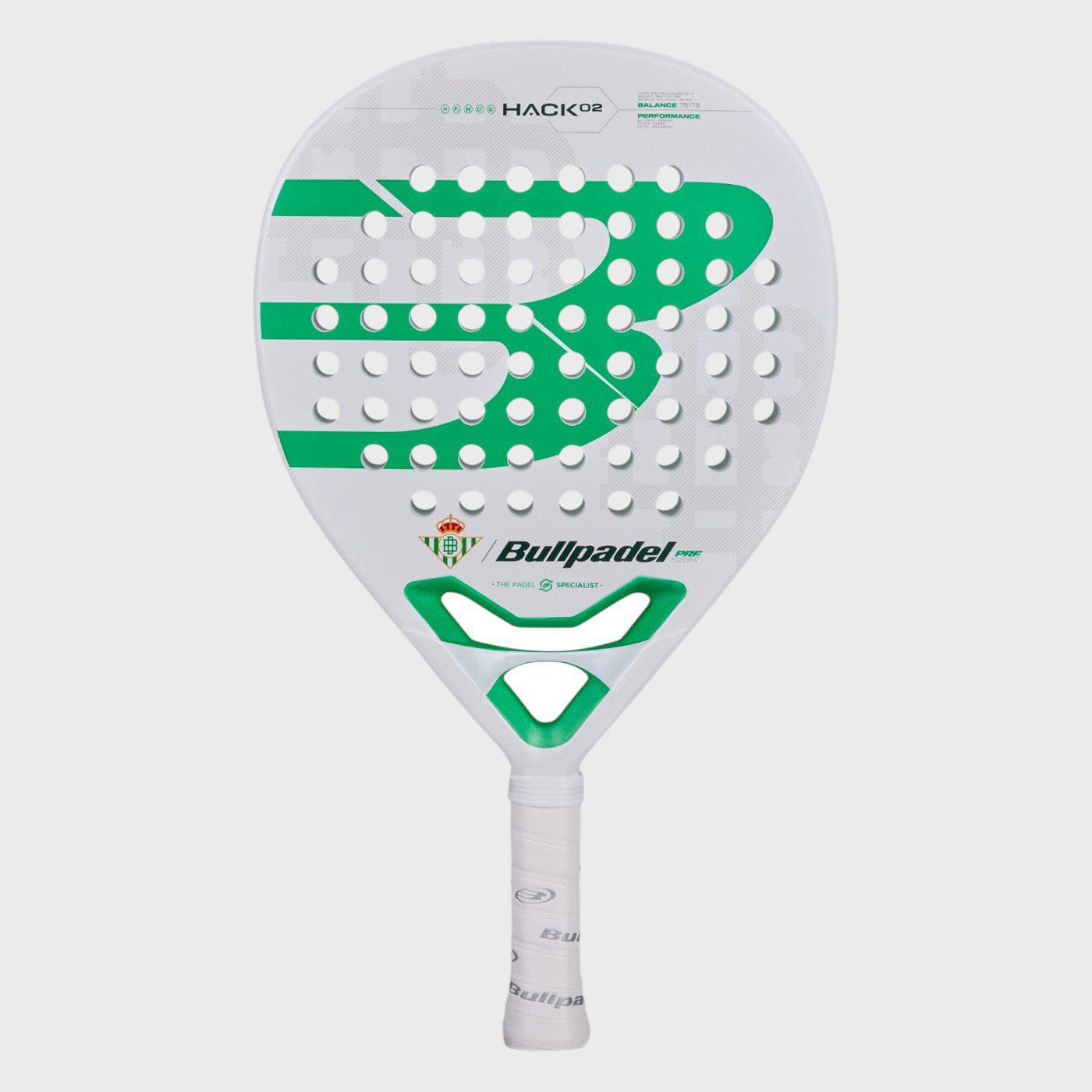 tienda de padel Madrid, tienda de padel online, tienda de padel españa, tienda de padel en linea, PALA BULLPADEL HACK 02 BETIS