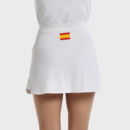 tienda de padel Madrid, tienda de padel online, tienda de padel españa, tienda de padel en linea, FALDA BULLPADEL FURD BLANCO