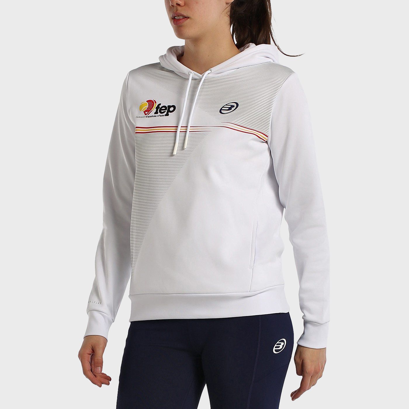 tienda de padel Madrid, tienda de padel online, tienda de padel españa, tienda de padel en linea, SUDADERA BULLPADEL FUENLA BLAN