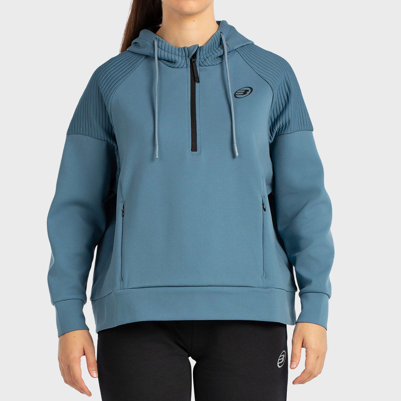 tienda de padel Madrid, tienda de padel online, tienda de padel españa, tienda de padel en linea, SUDADERA BULLPADEL BATEO AZUL 