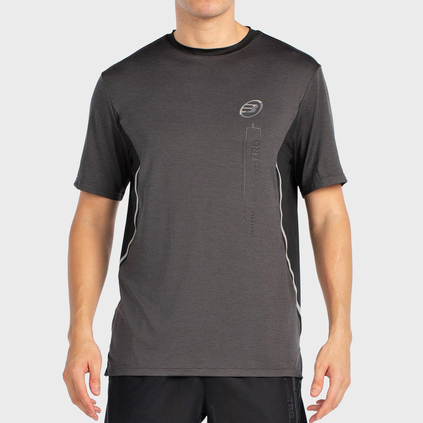 T-SHIRT BULLPADEL BECERRE NERO TESSUTO BICOLORE