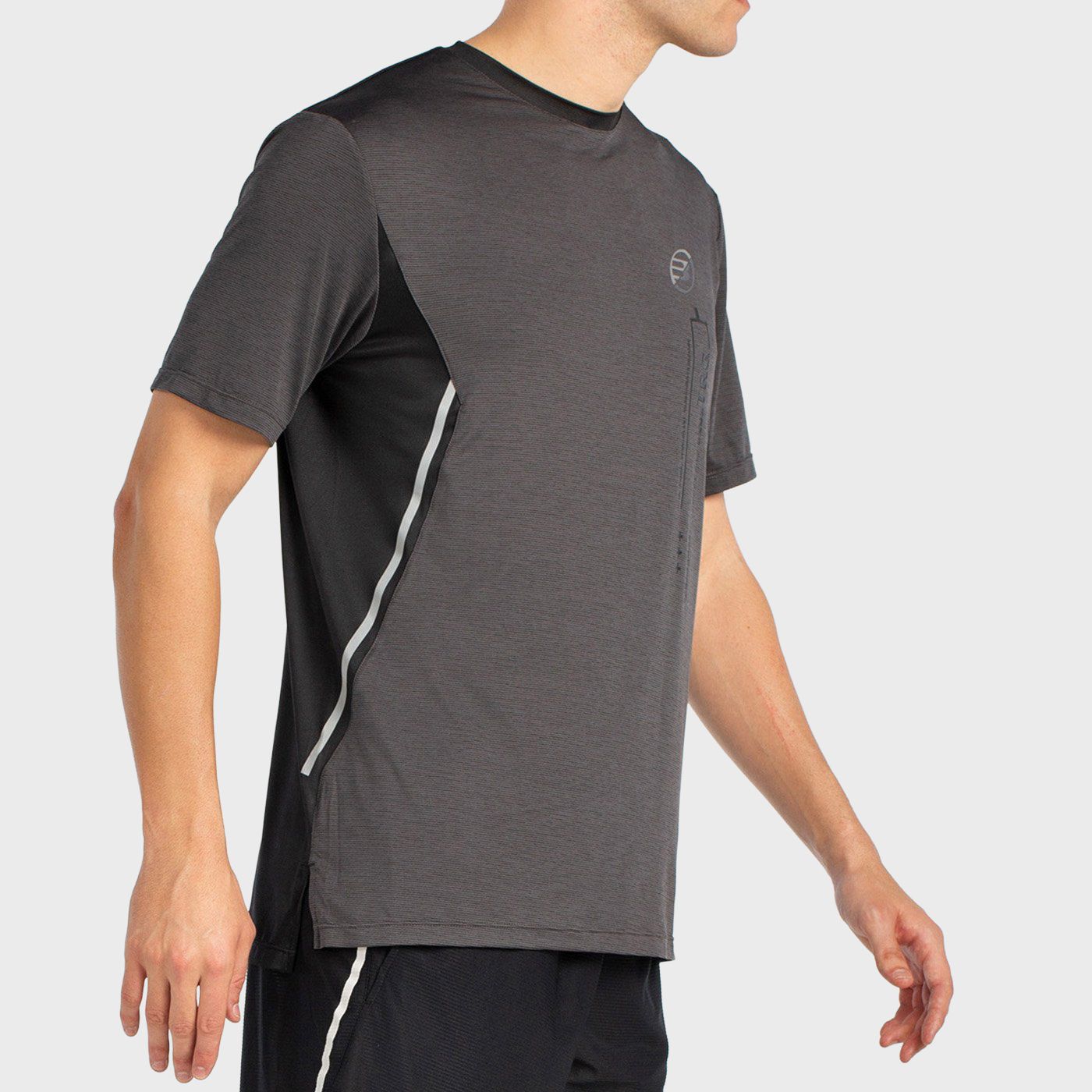T-SHIRT BULLPADEL BECERRE NOIR TISSU BICOLORE