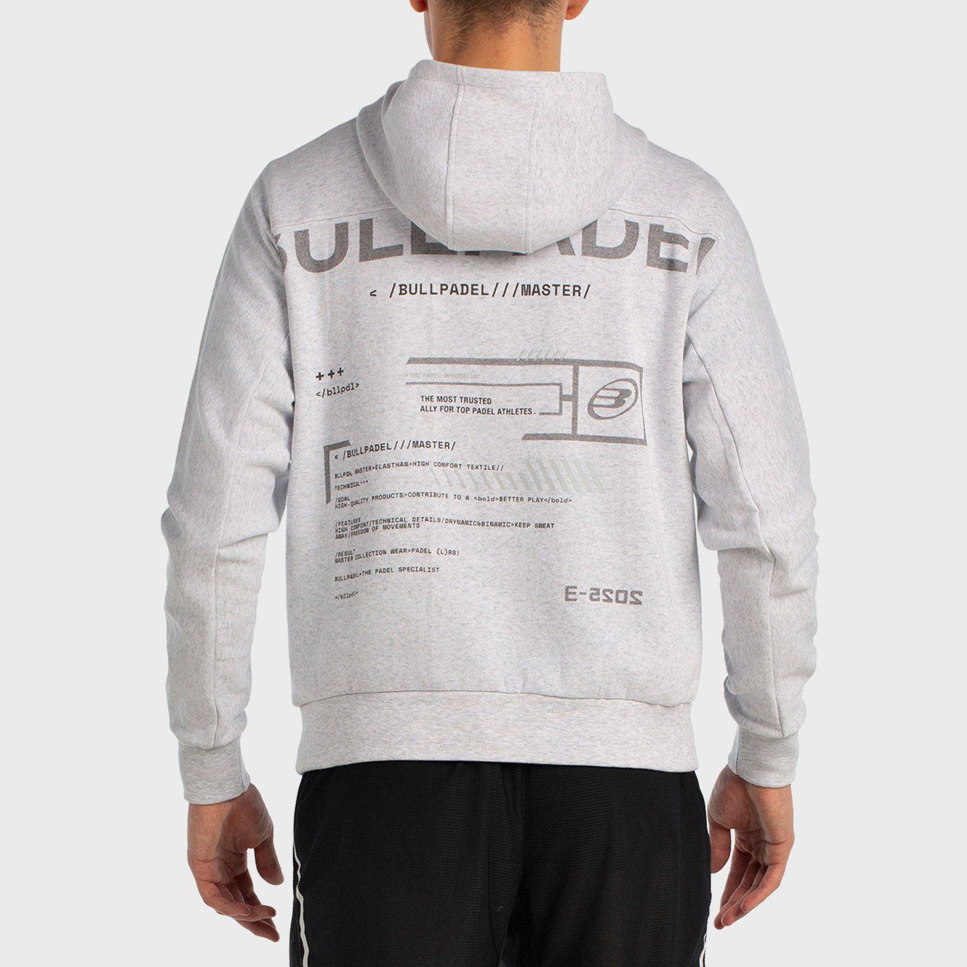 tienda de padel Madrid, tienda de padel online, tienda de padel españa, tienda de padel en linea, SUDADERA BULLPADEL BREAS GRIS 