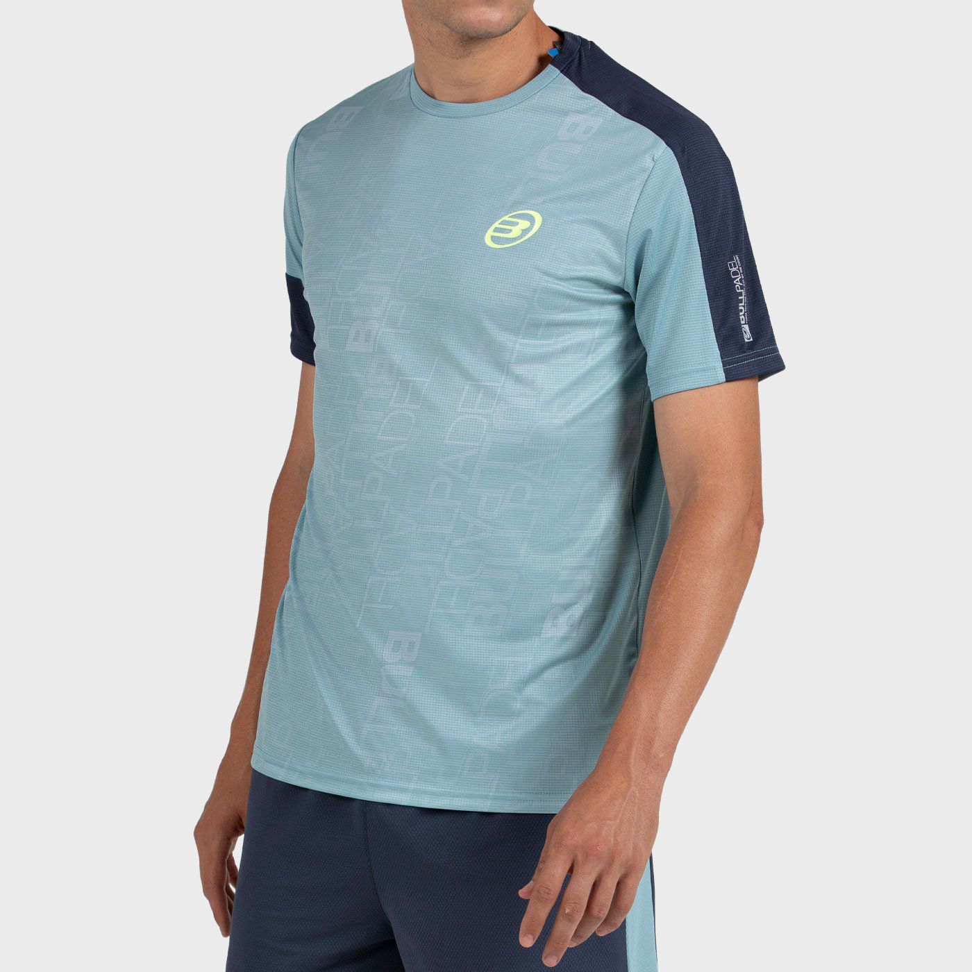 T-SHIRT BULLPADEL LEIDO BLEU VERT