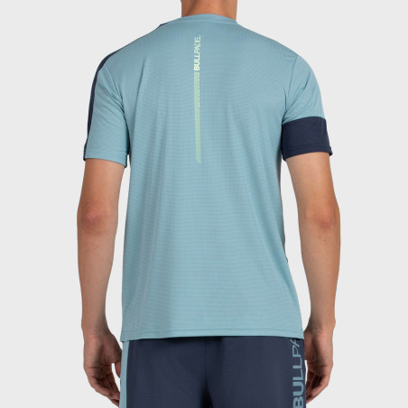 T-SHIRT BULLPADEL LEIDO BLEU VERT