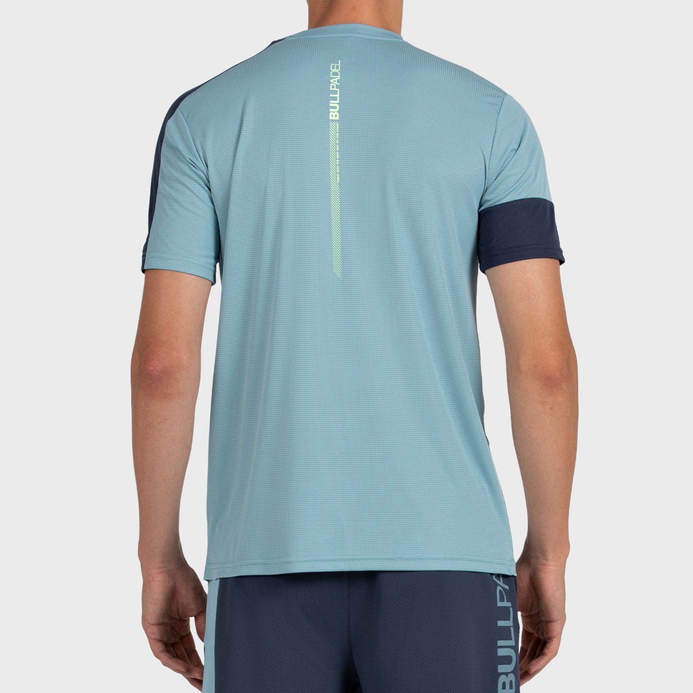 T-SHIRT BULLPADEL LEIDO BLEU VERT