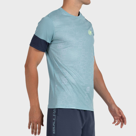 T-SHIRT BULLPADEL LEIDO BLEU VERT