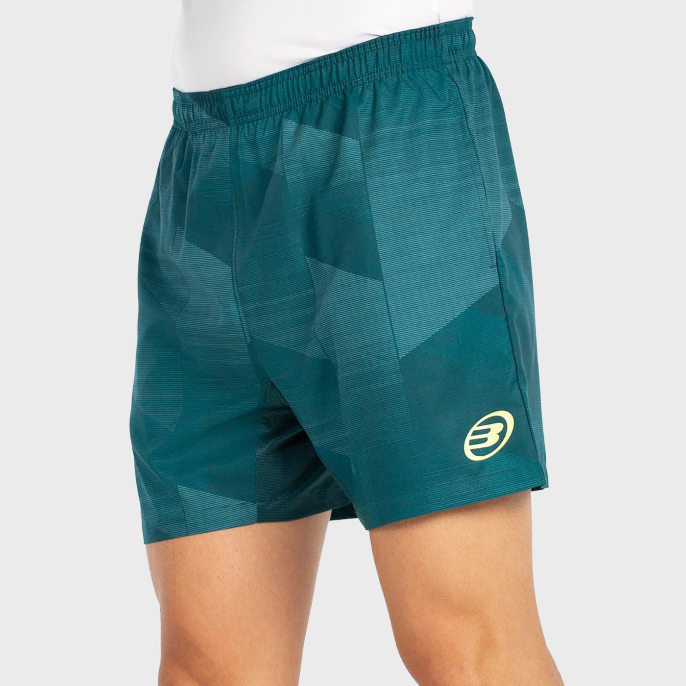 tienda de padel Madrid, tienda de padel online, tienda de padel españa, tienda de padel en linea, SHORT BULLPADEL LLENO VERDE OS