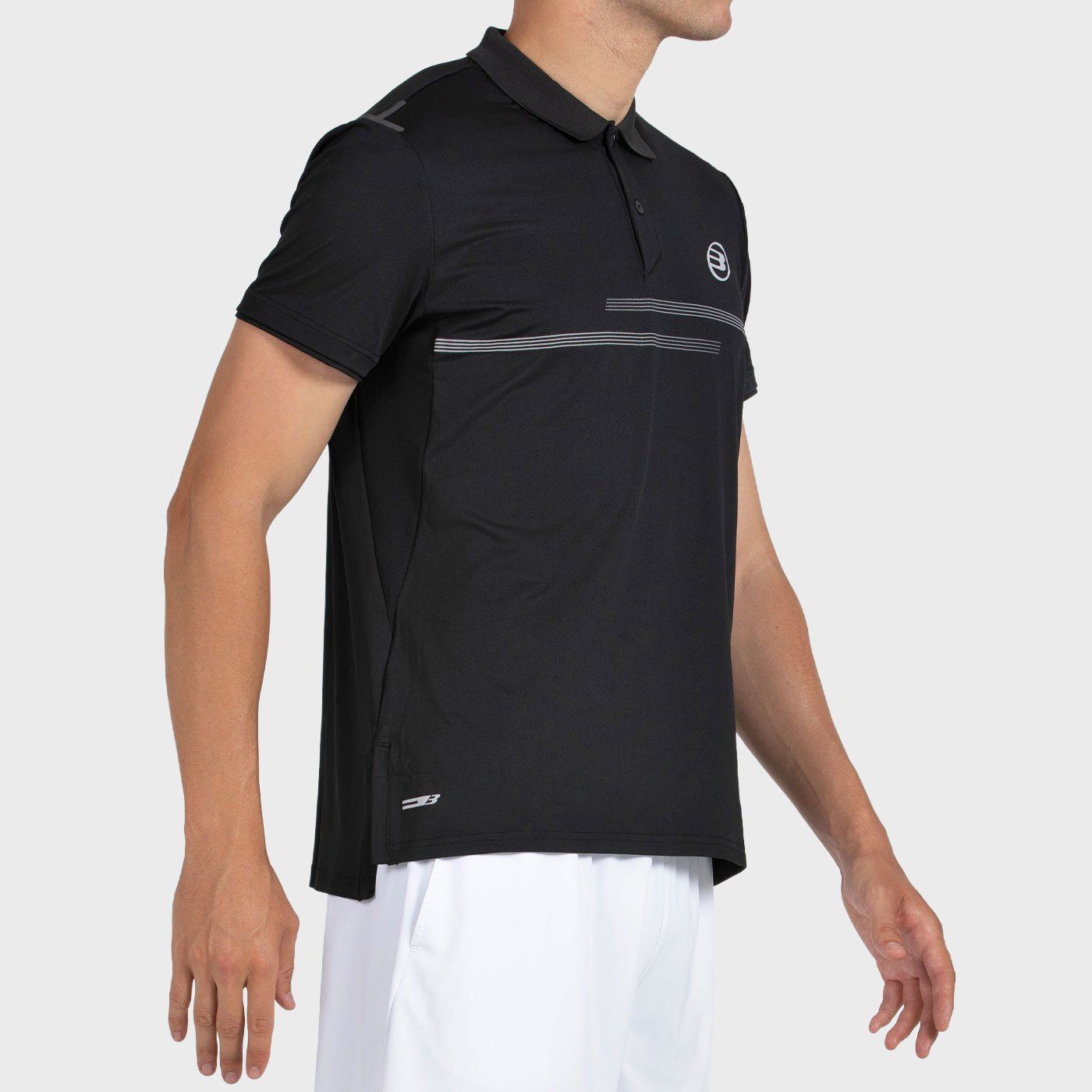 tienda de padel Madrid, tienda de padel online, tienda de padel españa, tienda de padel en linea, POLO BULLPADEL MENKAR NEGRO