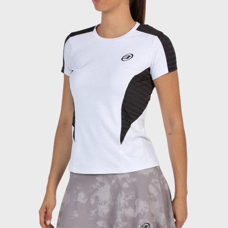 tienda de padel Madrid, tienda de padel online, tienda de padel españa, tienda de padel en linea, CAMISETA BULLPADEL DUMIA BLANC