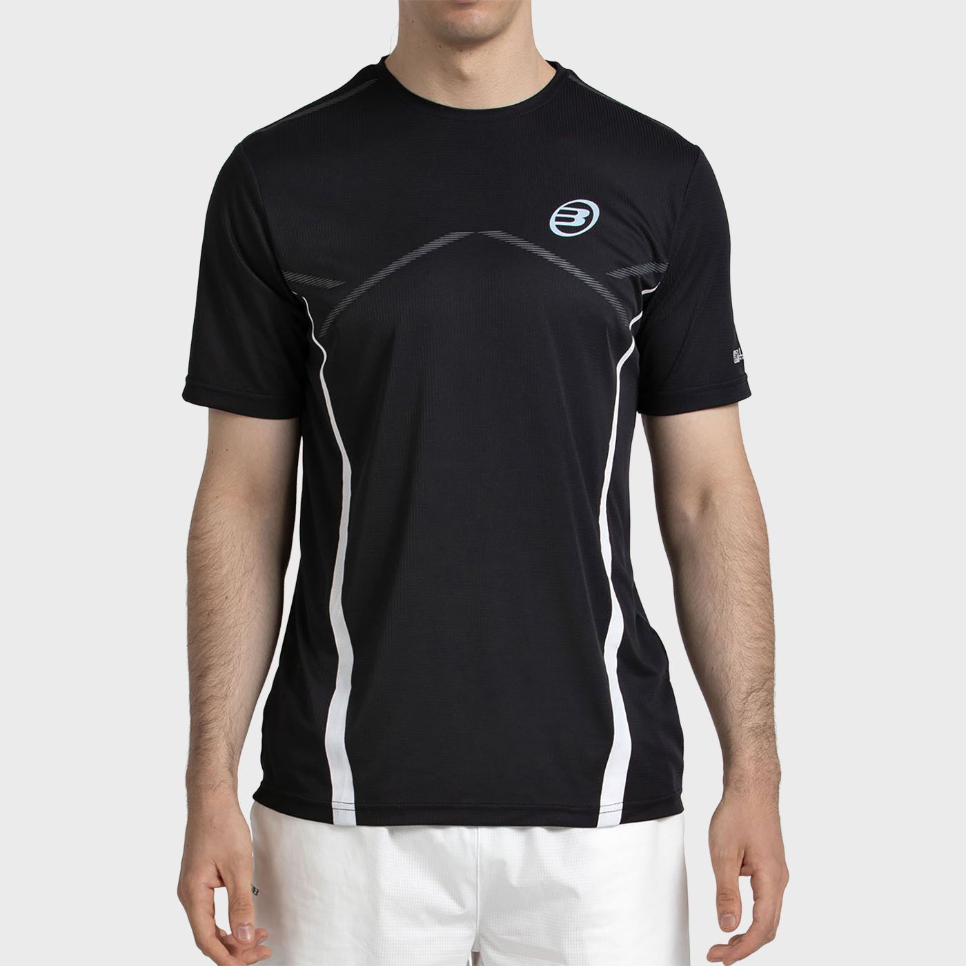 tienda de padel Madrid, tienda de padel online, tienda de padel españa, tienda de padel en linea, CAMISETA BULLPADEL CABORE NEGR