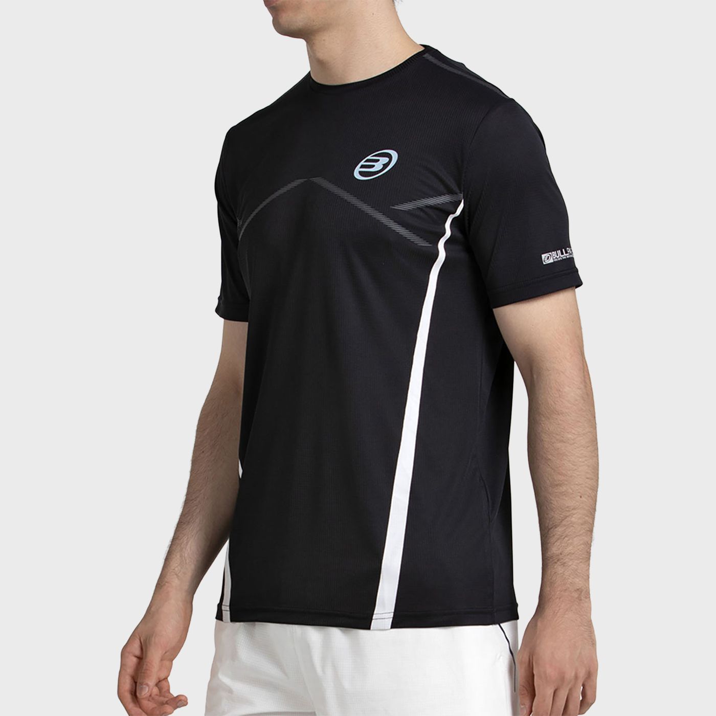 tienda de padel Madrid, tienda de padel online, tienda de padel españa, tienda de padel en linea, CAMISETA BULLPADEL CABORE NEGR
