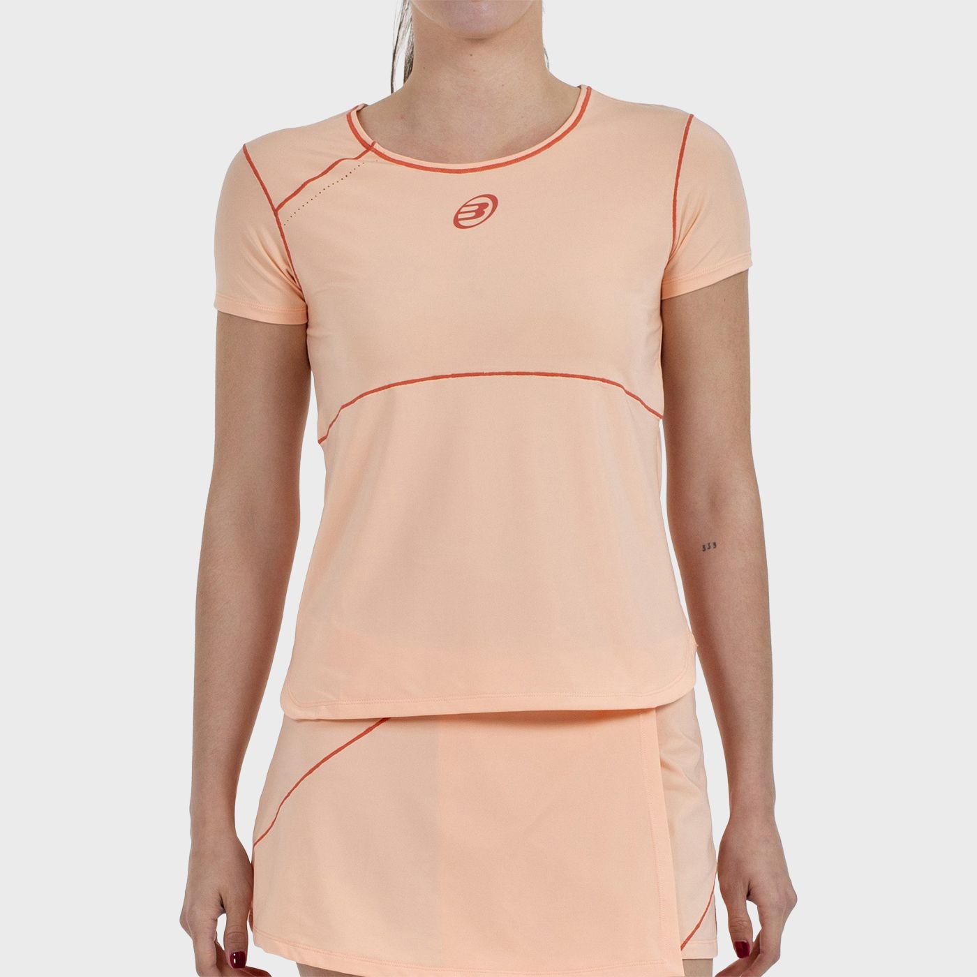 CAMISETA BULLPADEL ALBALA NARANJA PASTEL