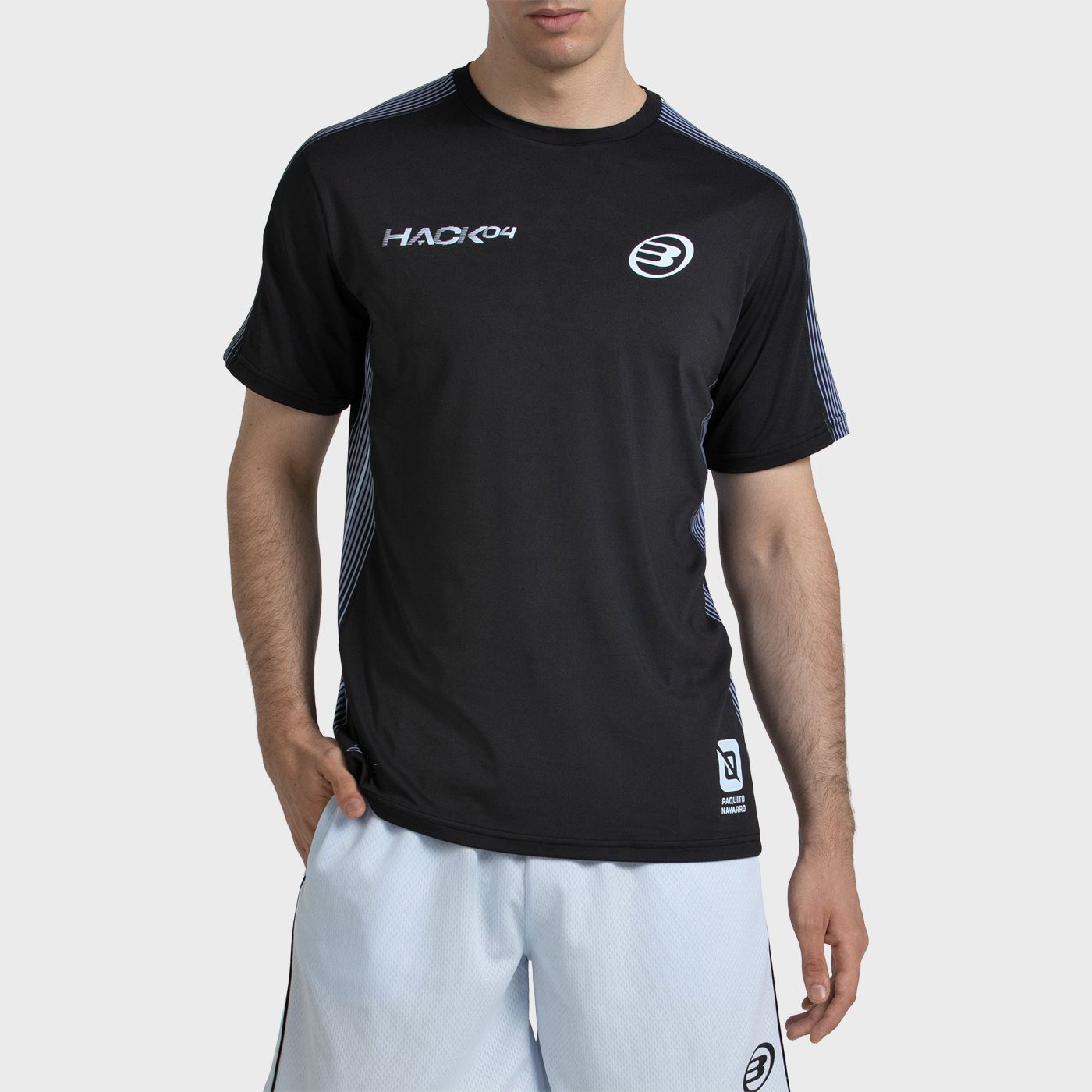 CAMISETA BULLPADEL PAQUITO 26V NEGRO