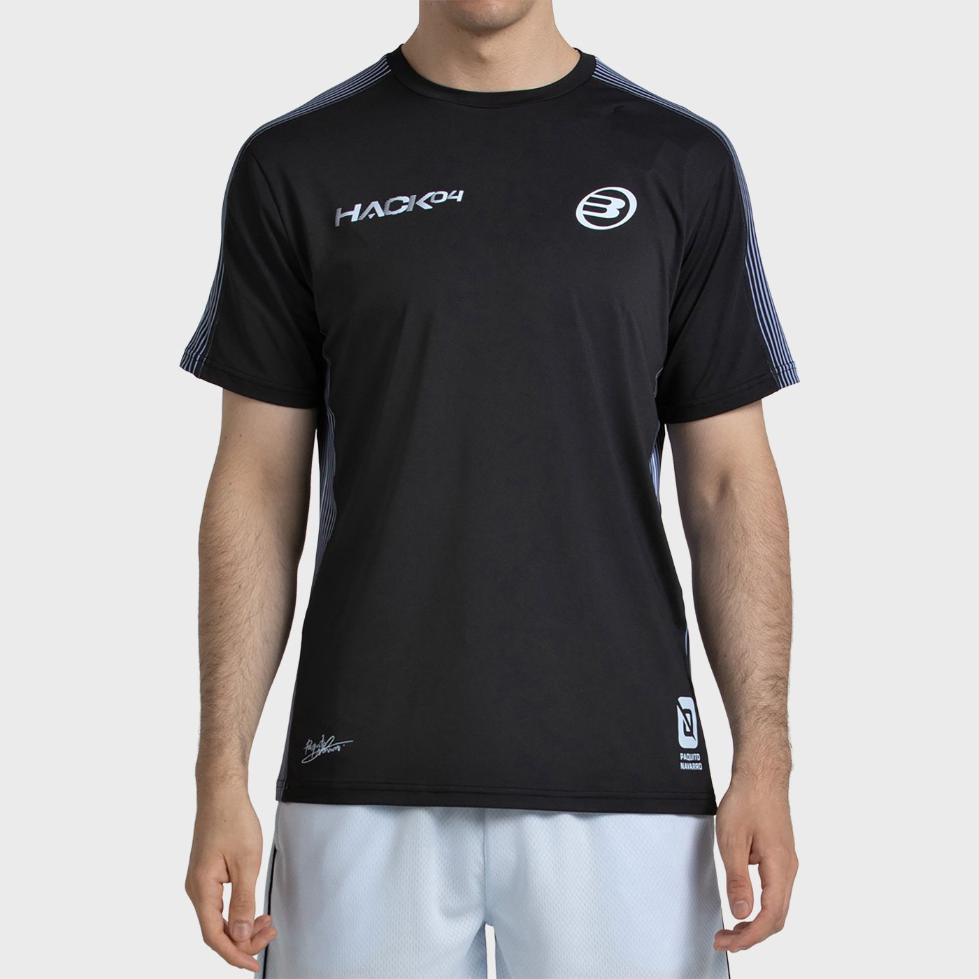 CAMISETA BULLPADEL PAQUITO 26V NEGRO