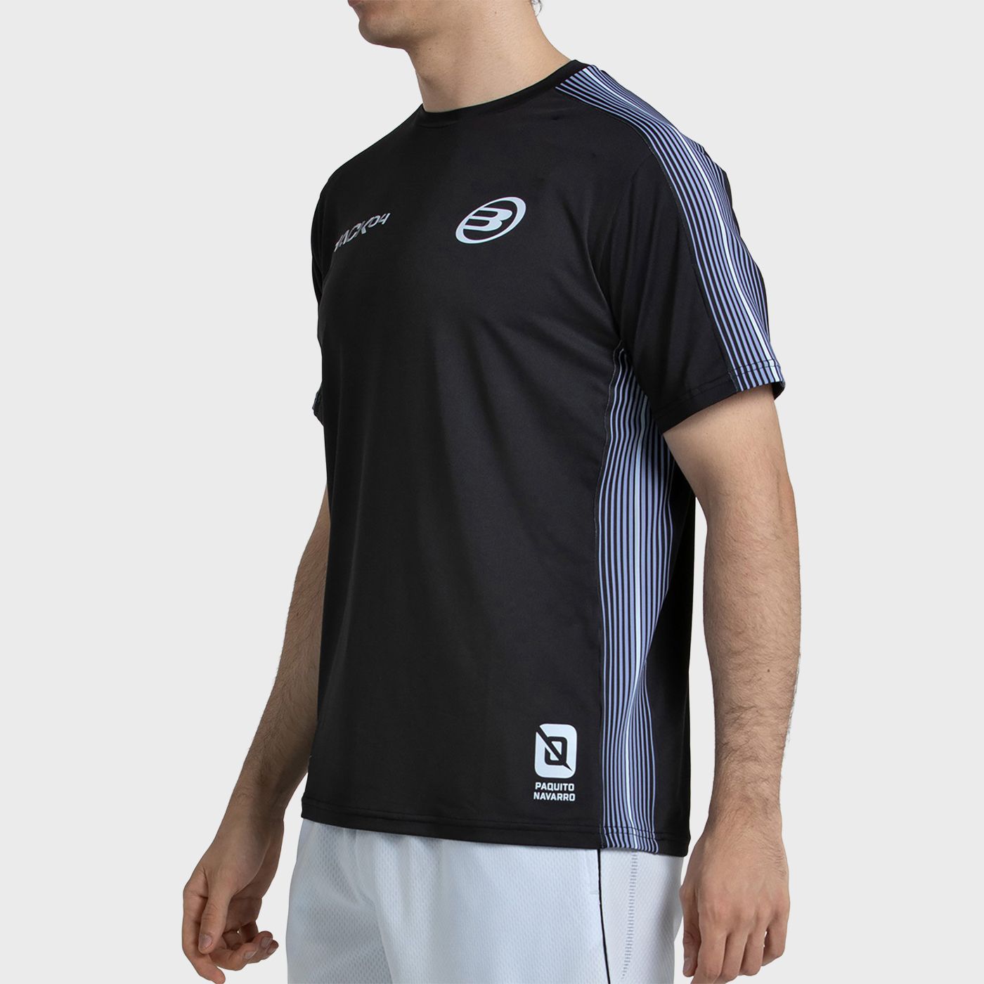 CAMISETA BULLPADEL PAQUITO 26V NEGRO