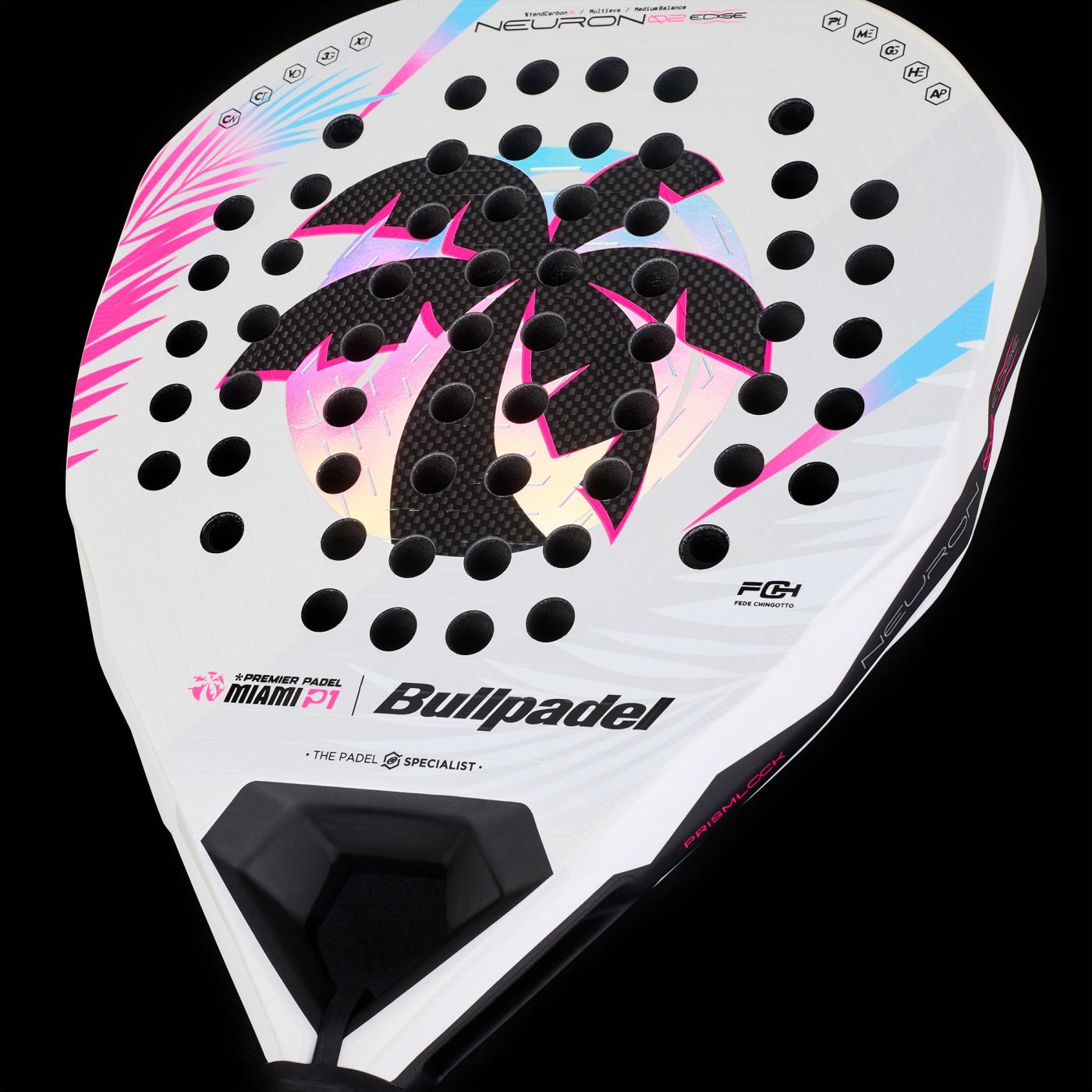 PALA BULLPADEL NEURON 02 EDGE MIAMI 26 BLANCO