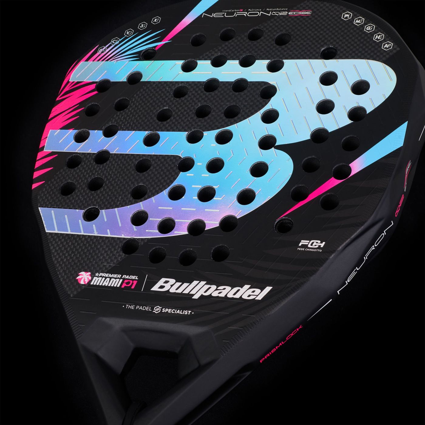 PALA BULLPADEL NEURON 02 EDGE MIAMI 26 NEGRO